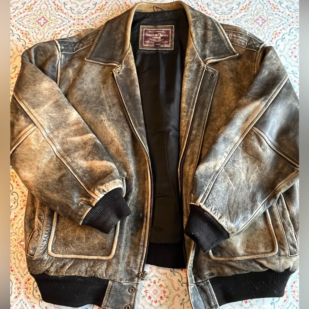 Men's American Classics Colebrook, XL Brown Leather Jacket